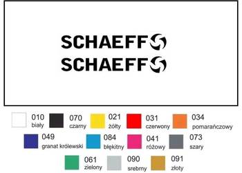 Naklejka wlepka SCHAEFF 49 cm - 2 szt Zamiennik