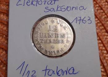 moneta srebrna Elektoratu Saksonii z 1763r