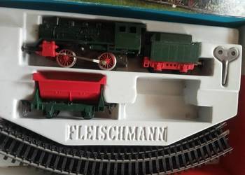 Lokomotywa Fleischmann tender tory na kluczyk Oryginalne pudełko Niemcy