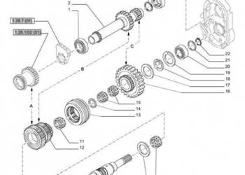 New Holland T6010 T6090 T6070 Wałek napędowy 415mm l 87396959