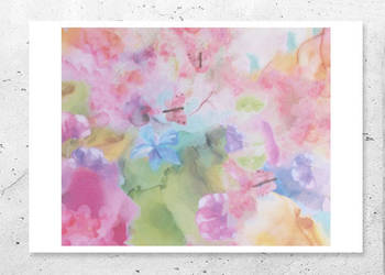 kolorowy plakat z motylkami, pastelowy plakat A4, abstrakcyjny plakat 21x30
