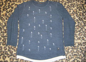 Moda Swetry Swetry z kapturem Hollister Sweter z kapturem niebieski-bia\u0142y Wz\u00f3r w paski W stylu casual 