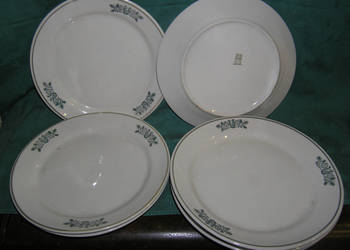 talerze porcelit Włocławek vintage 19 sztuk_D