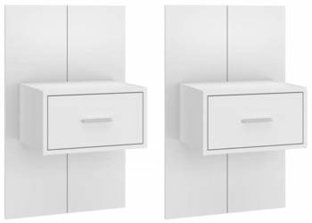 Szafki nocne ścienne 2 szt. białe WM-810972