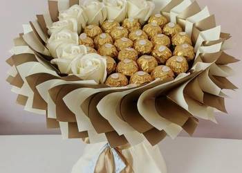 Prezent na urodzny dla kobiety córki mamy bukiet jadalny ze słodyczy