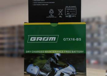 Akumulator motocyklowy GROM GTX16-BS YTX16-BS 12V14Ah230A L+