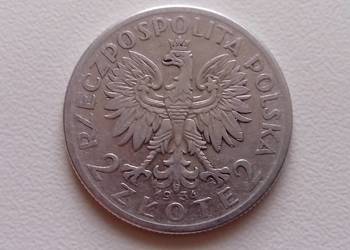 Moneta 2 zł 1934 r. Głowa kobiety. Srebro rzadsza Moneta 2 zł 1934 r. Głowa kobiety. Srebro rzadsza