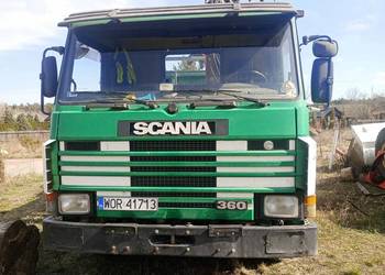 SCANIA 113 HDS 1994 - trzystronny wywrot + HDS 12,5 m, napęd 6x4