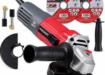 Szlifierka kątowa WORCRAFT 850W 125mm + tarcze
