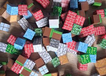 Klocki magnetyczne 100 szt. / Minecraft.