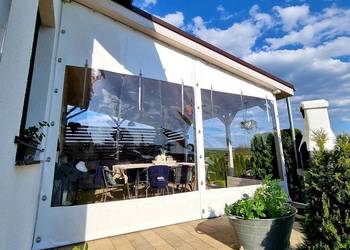 Plandeki tarasowe PVC na wymiar – zabudowa i osłony boczne