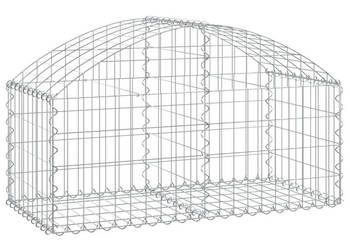 Łukowaty kosz gabionowy 100x50x40/60 cm galwanizowane żelazo WM-153432