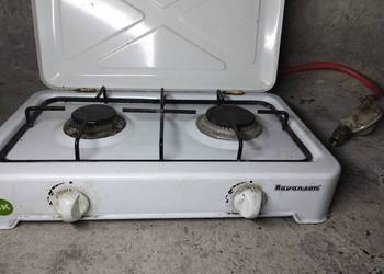 Kuchenka gazowa dwupalnikowa z reduktorami na małą lub dużą butlę gazową