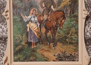 Panicz i dziewczyna -Obraz kopia Kossaka 48,5x65,5 H. Lange