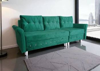 Narożnik rozkładana 2w1 Sofa Glamour pojemnik funkcja spania
