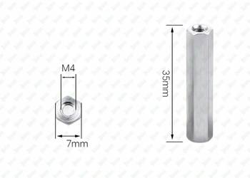 M4X35 ALUMINIOWA NAKRĘTKA ZŁĄCZNA PRZEDŁUŻANA TULEJKA DYSTANSOWA GWINTOWANA