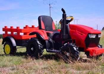 Autko na akumulator MEGA TRAKTOR Z PRZYCZEPĄ pilot dla dzieci zabawka
