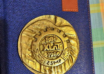 Stary medal X-lat ZSMP 1976-1986 za zasługi Lubelskiej ZSMP