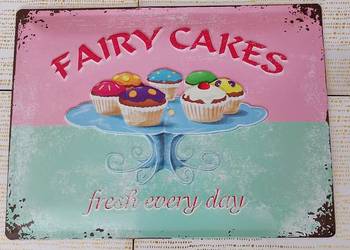 Oryginalny Metalowy Szyld Retro 30x40 – FAIRY CAKES – Made in Germany!