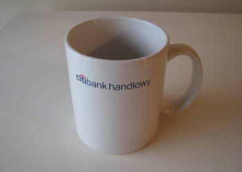 Kubek porcelanowy z napisem Citi Bank Handlowy