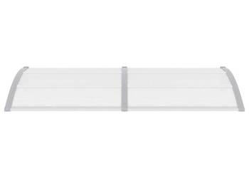 vidaXL Daszek nad drzwi, szaro-przezroczysty, 200 x 75 cm(SKU:144820)