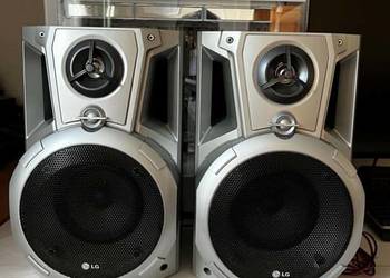 Głośniki kolumny LG LMS-M140 stereo do wieży 2 szt. srebrne retro