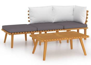 vidaXL 2-osobowa sofa z poduszkami, czarna(SKU:3200849)