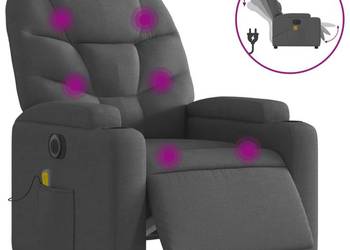 vidaXL Rozkładany fotel masujący, elektryczny, ciemnoszary(SKU:3204585)