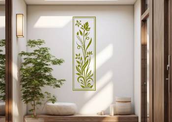 OZDOBNA NAKLEJKA NA ŚCIANĘ KWIATY 110cm X 30cm BEZ TŁA 10063