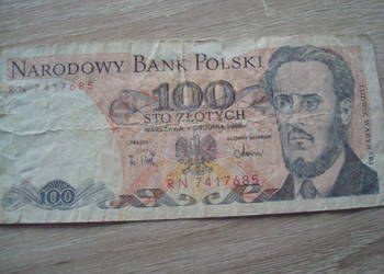 Banknot 100 złoty z 1988 r.