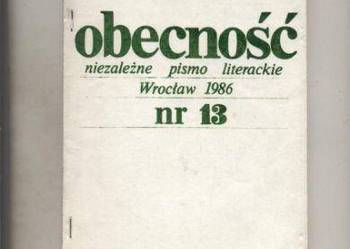 Obecność Niezależne pismo literackie nr 13 1986