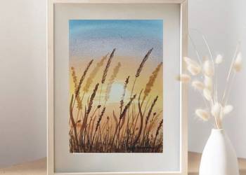 Oryginalna Akwarela Łąka 3 – Unikat Sygnowany | Jakość Archiwalna