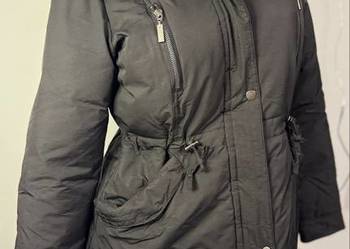 Czarna kurtka zimowa Camaïeu z futerkiem