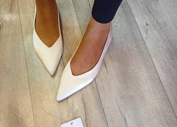 (42) ASOS Design, ślubne, białe baleriny z Londynu, Nowe