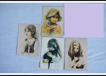 Pocztówki PRL postacie dzieci D. Muszyńska - Zamorska