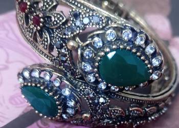 Piękna lśniąca bransoletka mankietowa styl turecki