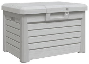 Ogrodowa skrzynia na poduszki szara 73x505x465 cm PP WM-366601