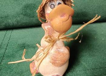 Stara figurka kaczki kamionka