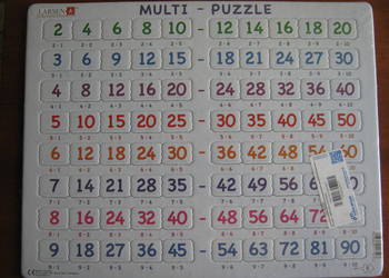 Puzzle Tabliczka mnożenia 80 elementów