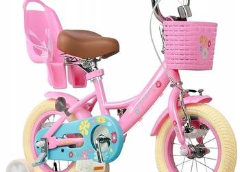 Rower dziecięcy 12 cali różowy dla dziewczynki 3-5 lat Glerc Używany