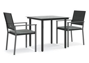 vidaXL 9-cz. zestaw mebli ogrodowych z poduszkami, rattan PE(SKU:3187030)