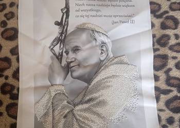 Haft koralikowy - Jan Paweł II Haft koralikowy - Jan Paweł II