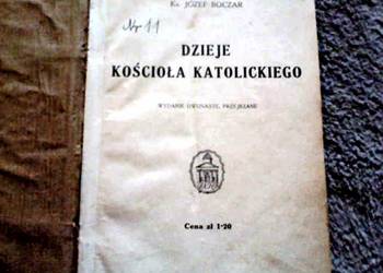Józef Boczar Dzieje Kościoła Katolickiego  z 1930
