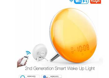 INTELIGENTNY BUDZIK WIFI Tuya WSCHÓD SŁOŃCA RADIO LAMPKA NOCNA 2 GEN.