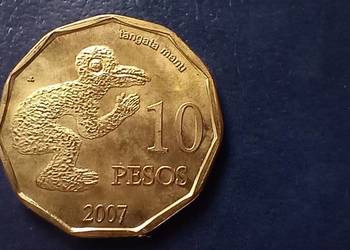 Stare monety 10 pesos 2007 Wyspa Wielkanocna