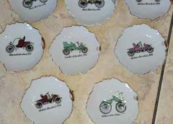 Spodki -talerzyki kolekcjonerskie z motywem starych samochód