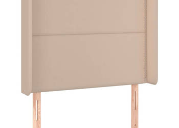 Zagłówek do łóżka z LED cappuccino 93x16x118/128 cm ekoskóra WM-3123991