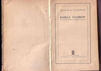 (7856) KSIĘGA SNOBÓW NAPISANA PRZEZ JEDNEGO Z NICH – WILLIAM