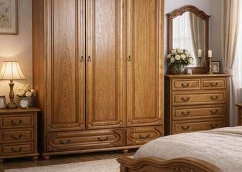 Szafa 135` Dąb Rustik Orzech Mahoń (3D-2S) BEKAS Producent Mebli