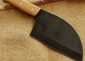 Tasak Dębowy Nóż Ręcznie Robiony Kuchenny